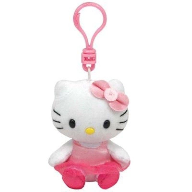 TY Beanie Babies HELLO KITTY plüss clip 8,5 cm