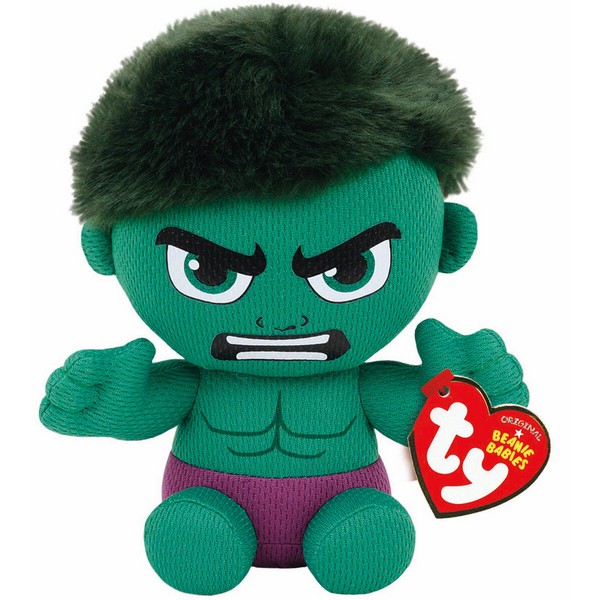 TY Beanie Babies Marvel Hulk plüss 15 cm