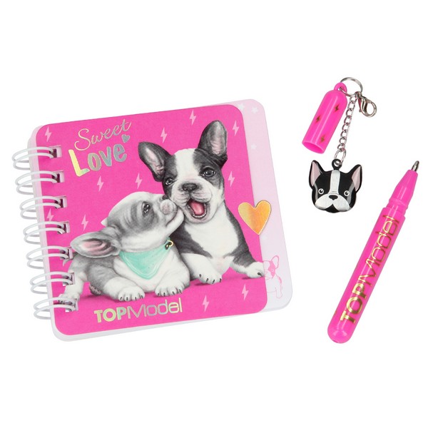 TOPModel Spirál Notesz Mini tollal DOG