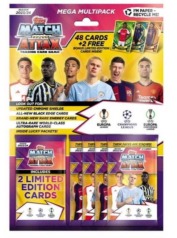 Topps UEFA-Bajnokok Ligája 2023/24 Match Attax Multipack Focis Kártya