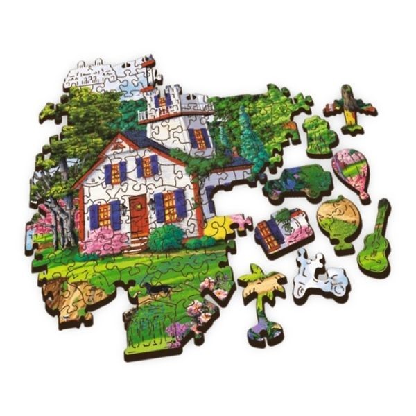 Trefl Puzzle Wood Craft - Nyári Kikötő 500+1 db