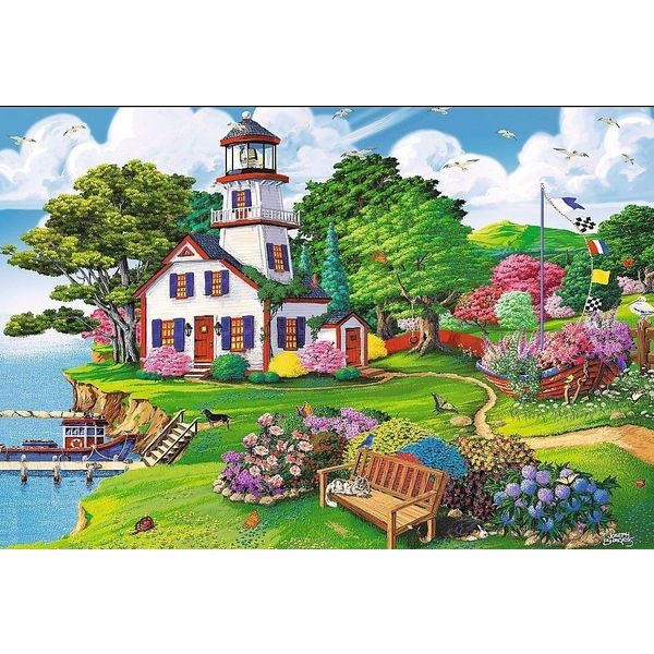Trefl Puzzle Wood Craft - Nyári Kikötő 500+1 db