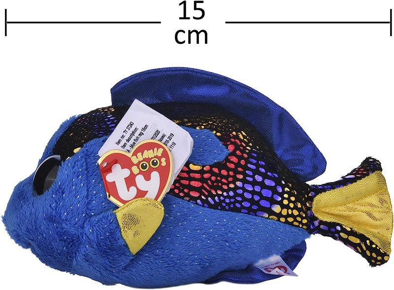 Ty Boos Aqua Kék Hal Plüss 15 cm