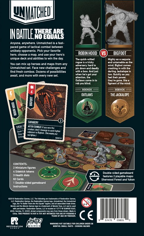 Unmatched: Robin Hood vs Bigfoot kiegészítő