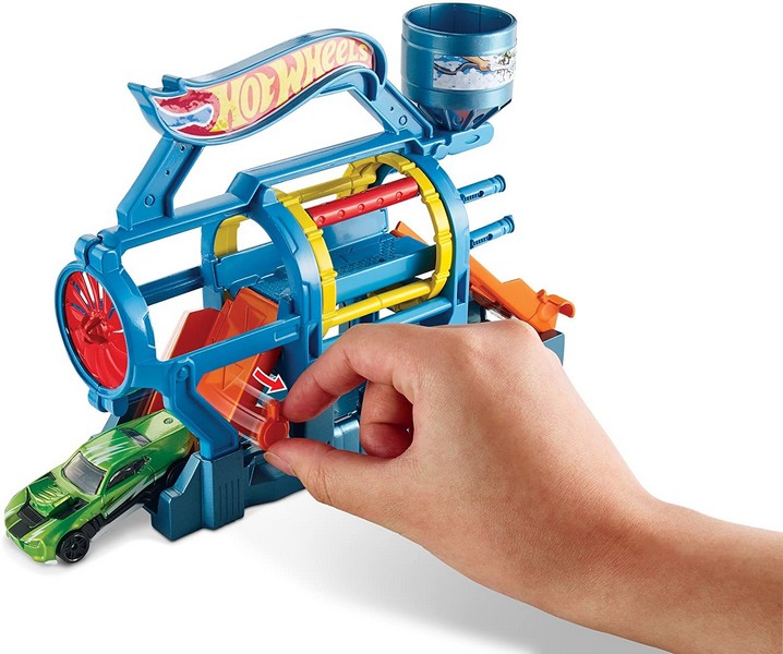 Hot Wheels szétnyitható pályaszett Turbo Jet Car Wash