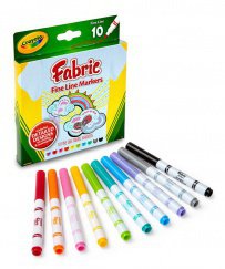 Crayola 10 db-os textilfilc készlet