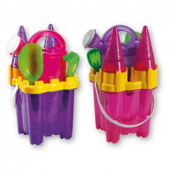 Homokozó készlet közepes,csillogó, locsolókanna+fagyi form.