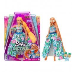 Barbie Extra Fancy Prémium Baba - Virágos ruhás