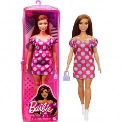 Barbie Fashionista Barátnők Baba - Pink-Lila Pöttys Ruhában (171)