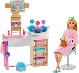 Barbie feltöltődés - Szépségszalon játékszett