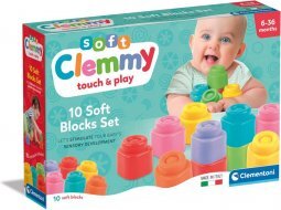 Clementoni Baby - Puha Építőkockák 10 db-Os