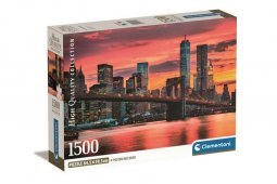 Clementoni Puzzle 1500 db HQC - East River At Dusk (kompakt doboz)