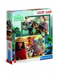 Clementoni Puzzle 2x60 db-os SuperColor - Raya és az utolsó sárkány