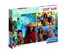 Clementoni Puzzle 3x48 db-os SuperColor - Raya és az utolsó sárkány