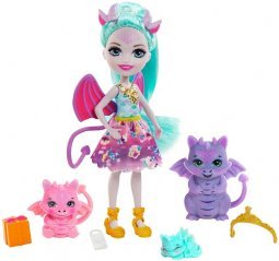 Enchantimals Babák Állatka Családdal Deanna Dragon
