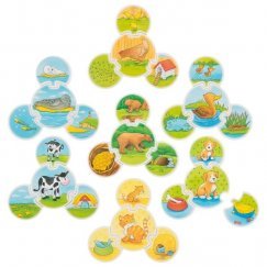 Goki Fa Puzzle 7x4 db-os - Állatok