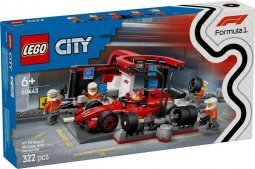 LEGO City 60443 F1®-es boxutca és személyzet, Ferrari autóval