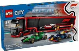 LEGO City 60445 F1-Es Kamion, RB20 És AMR24 F1-es Autókkal