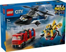 LEGO City 60462 Helikopter, Tűzoltóautó És Tengeralattjáró Egy Csomagban