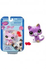 Littlest Pet Shop Figura 1 db - Lila Cica (2. Széria)