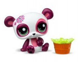Littlest Pet Shop Figura 1 db - Bordó panda (3. széria)