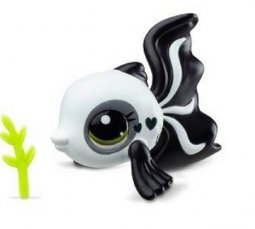 Littlest Pet Shop Figura 1 db - Fekete-fehér hal (3. széria)