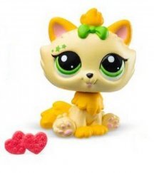 Littlest Pet Shop Figura 1 db - Sárga cica (3. széria)