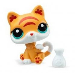 Littlest Pet Shop Figura 1 db - Vörös cica (3. széria)