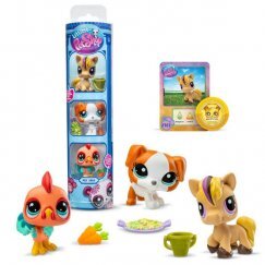 Littlest Pet Shop 3-as Henger Mix - Póni, Kutya, Pulyka (3. Széria)