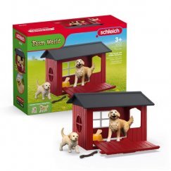 Schleich 42722 Kutya kennel Golden Retrieverekkel