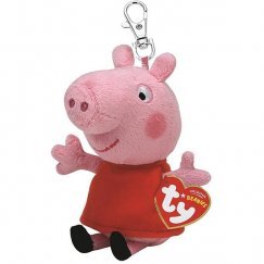 TY Beanie Babies Peppa Malac - Peppa Plüss Clip 8,5 cm