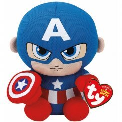 TY Beanie Babies Marvel Amerika Kapitány plüss 15 cm