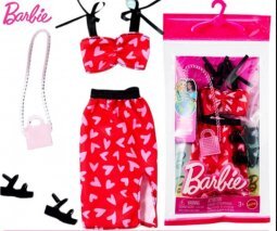Barbie Ruhaszett - Szivecskés Piros és Fekete