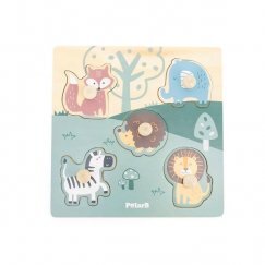 Fa Fogantyús Puzzle Állatok PolarB