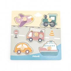 Fa Fogantyús Puzzle Járművek PolarB