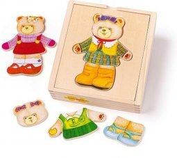 Fa Lány Maci Öltöztető Puzzle