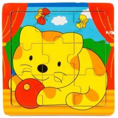 Fa Puzzle 9 db-os Cicás