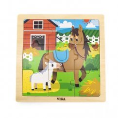 Fa Puzzle 9 db-os - Lovas