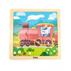 Fa Puzzle 9 db-os - Vonatos