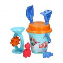 Homokozó Készlet Közepes - Malommal Tengeri