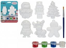 Karácsonyi Festhető Dísz Gipszből 2 db-os