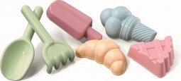 Sütis homokozó szett pasztell 6 db-os
