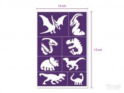 Tytoo Dino Fun Dínó Mintás Csillámtetoválás Sablon Szett