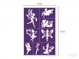 Tytoo Pixies Tündér Mintás Csillámtetoválás Sablon Szett